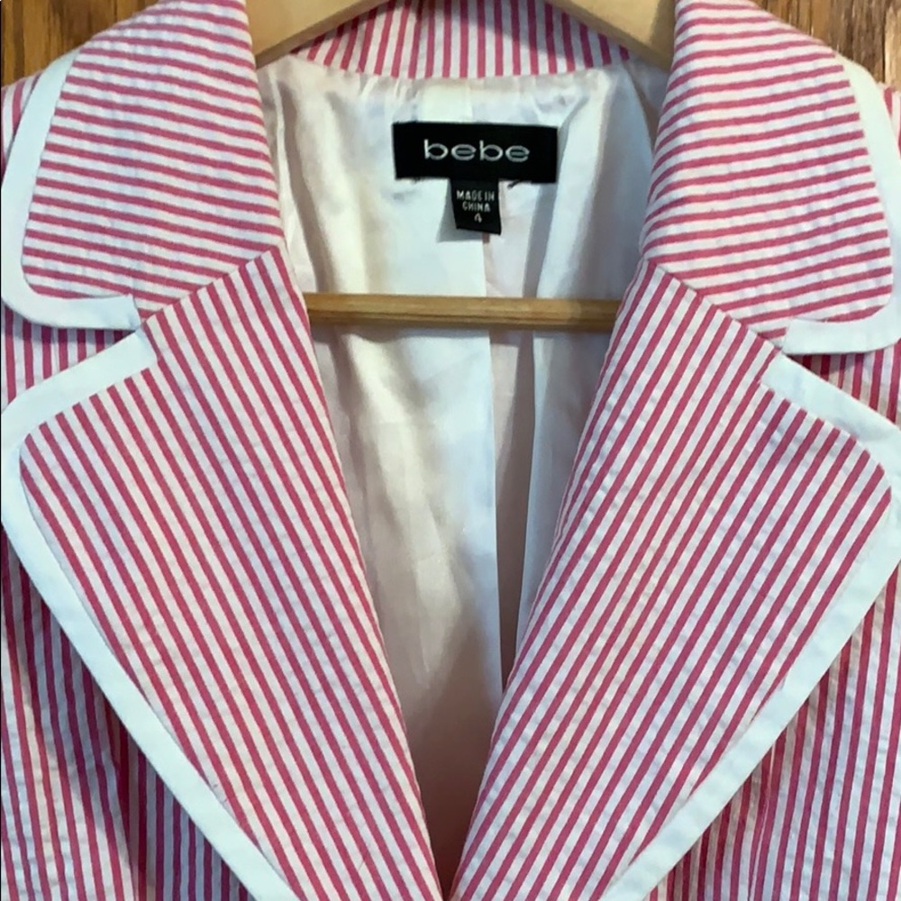 Bebe Seersucker Blazer - Picture 2 of 6